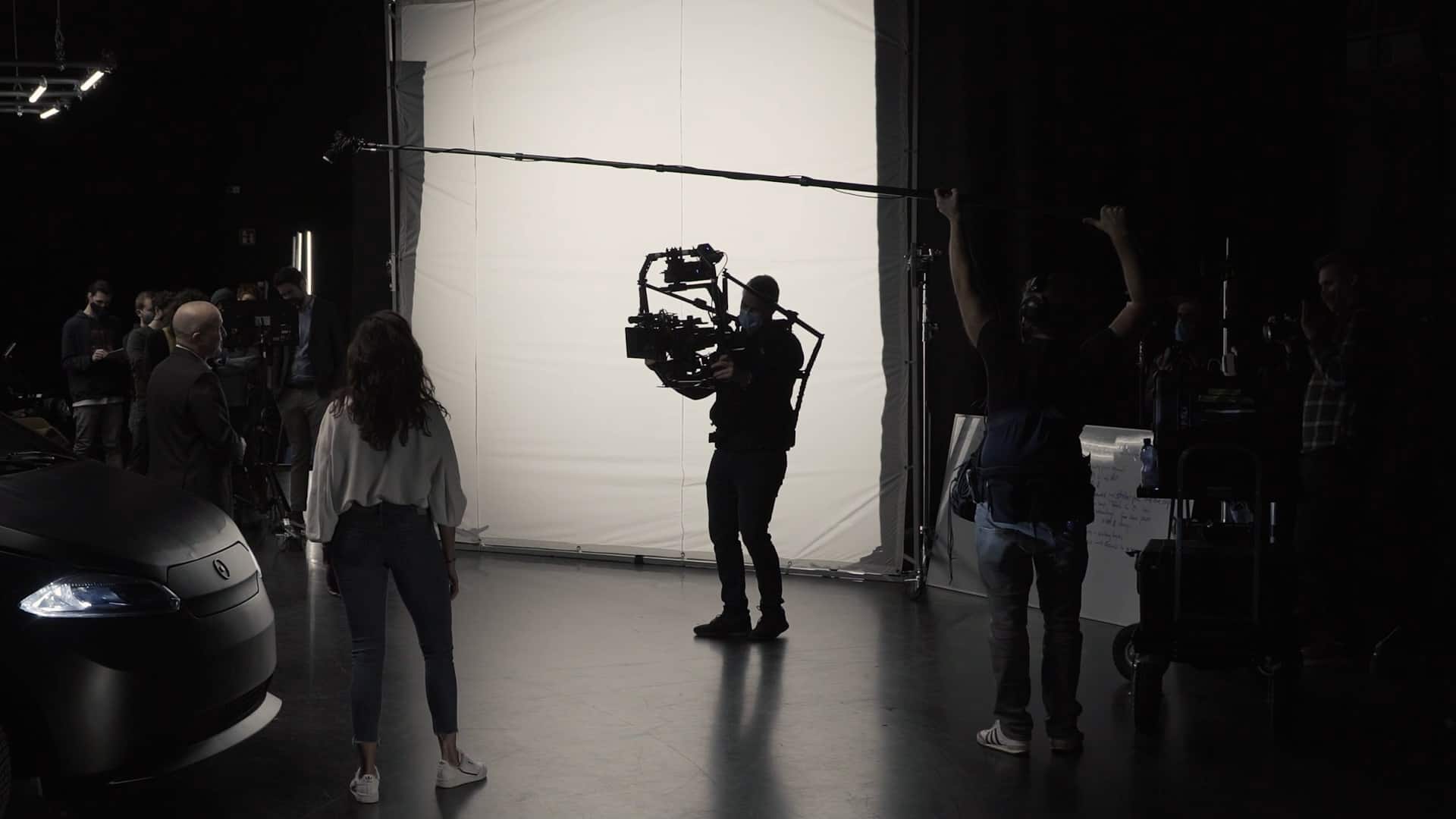 Kamerateam Hawkins aus der Filmproduktion in Stuttgart Backstage am Sono Motors Set.