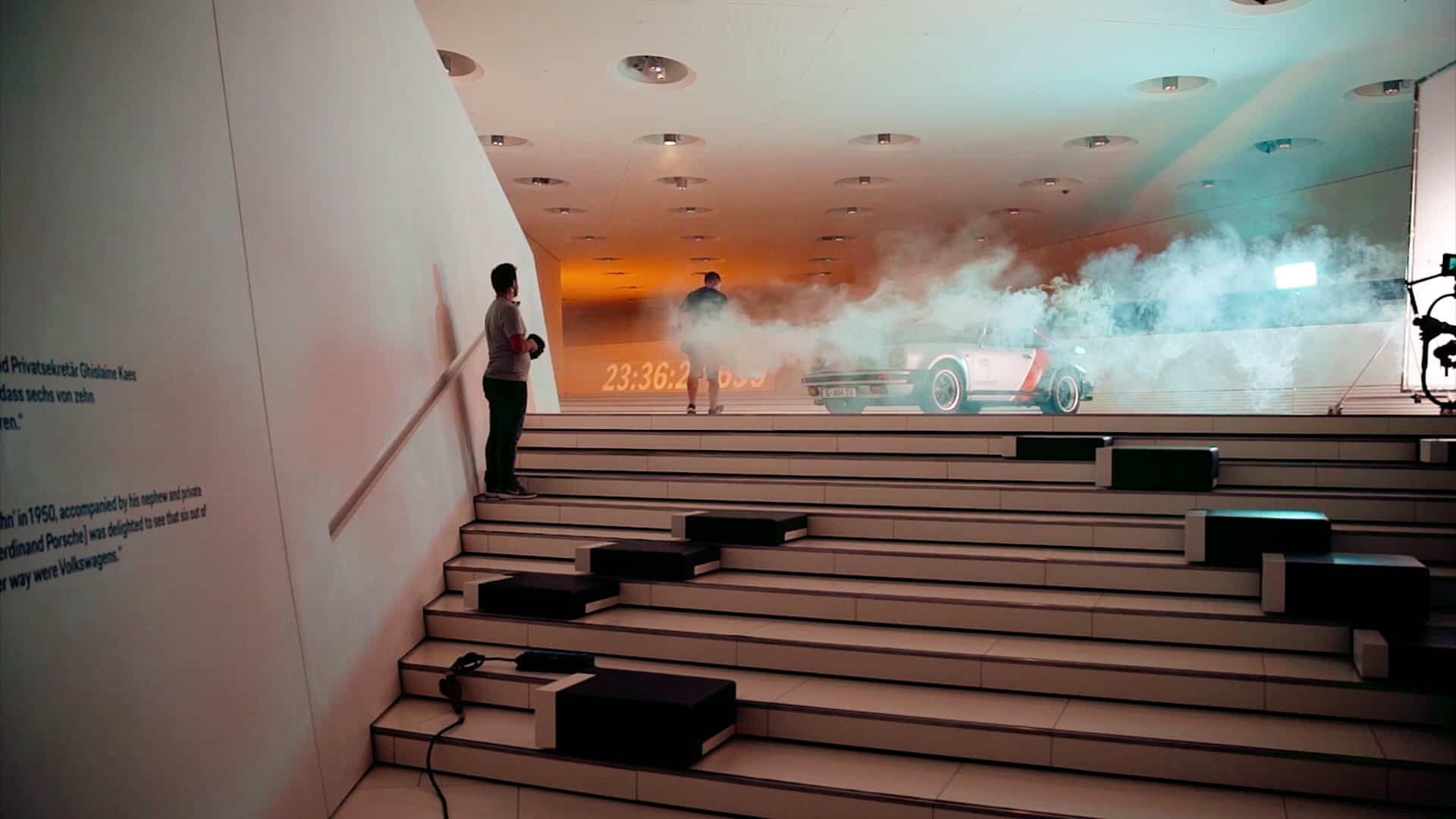 Porsche x Cyberpunk 2077 Kampagnenfilm, BTS nebelige Szene - Filmproduktion hawkins.film