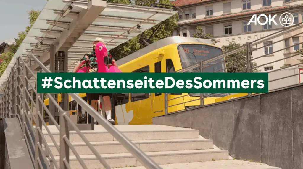 HAWKINS – Bildschirmfoto 2025 08 12 um 12.24.21 – AOK BW<br> Social Media Kampagne, Schattenseite des Sommers