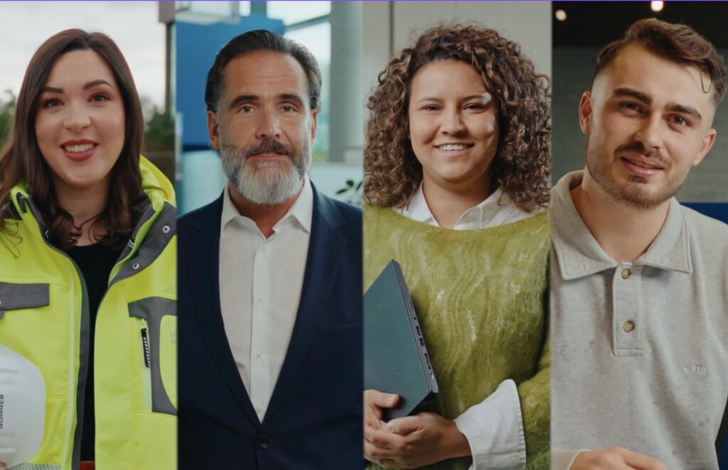 Menschen in verschiedenen Bereichen bei Drees & Sommer. Film und Fotokampagne von HAWKINS für den Kunden Drees & Sommer.